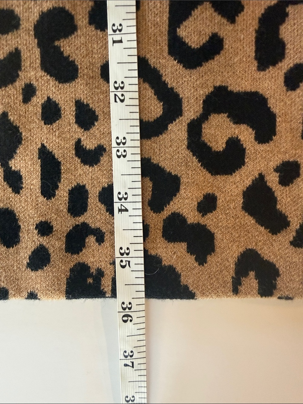 J. Crew Camel/Black Leopard Print Sweater Dress Size Medium - Picture 9 of 12